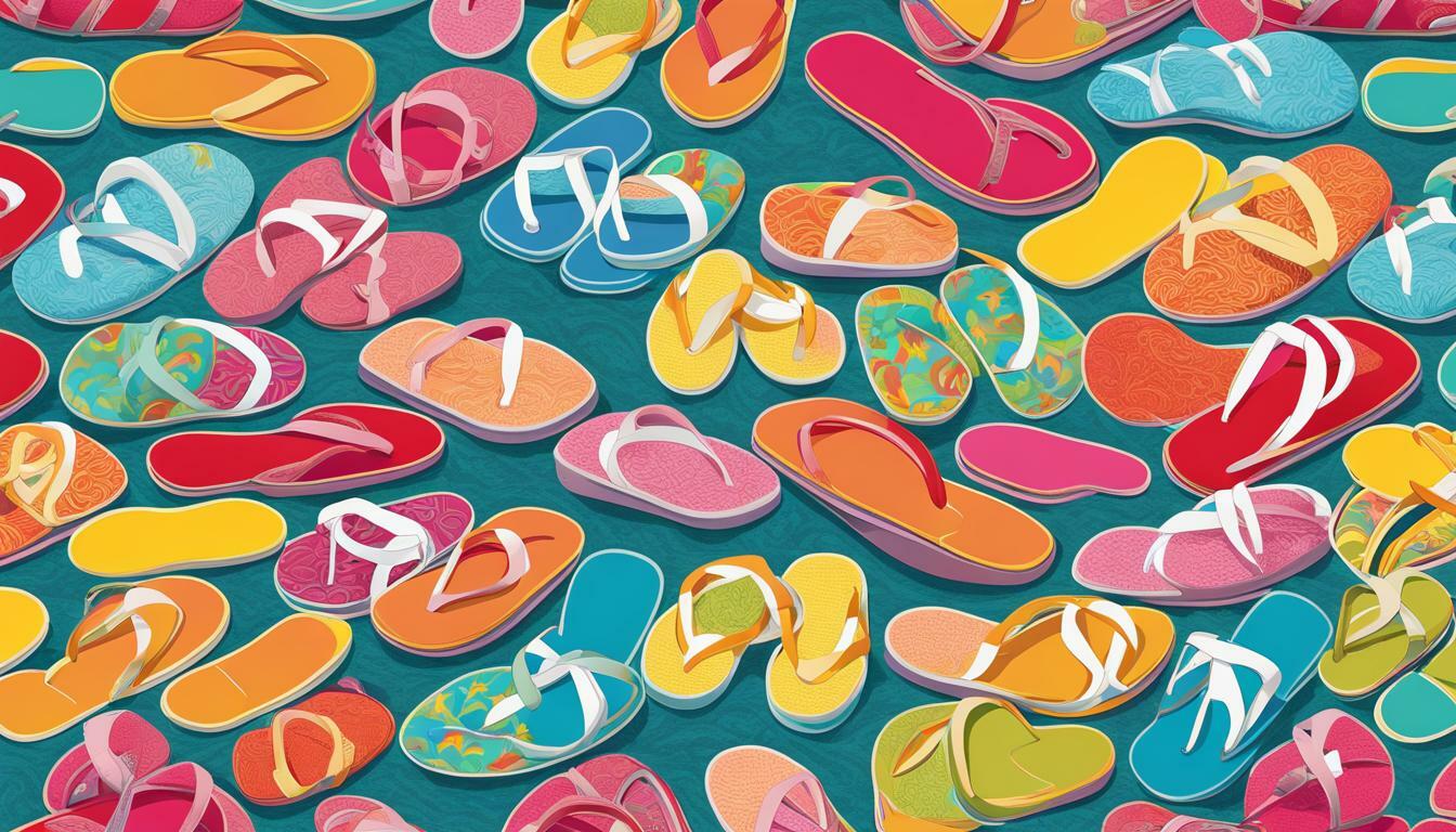 Colorful flip-flops vs. Plush slippers