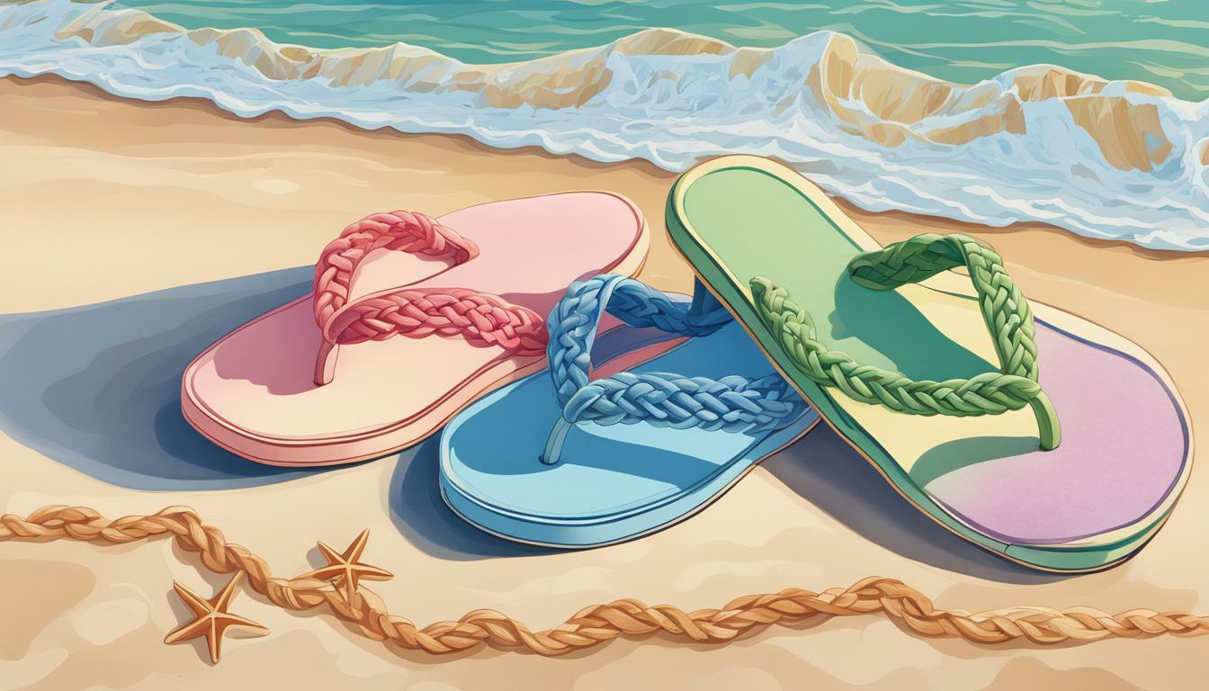 Flip-flops with braided insoles vs. Velour slippers