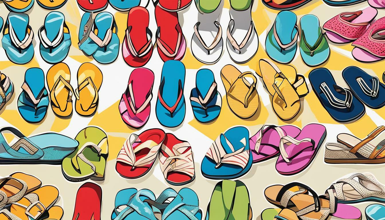 Flip-flops with espadrille elements vs. Slipper clogs