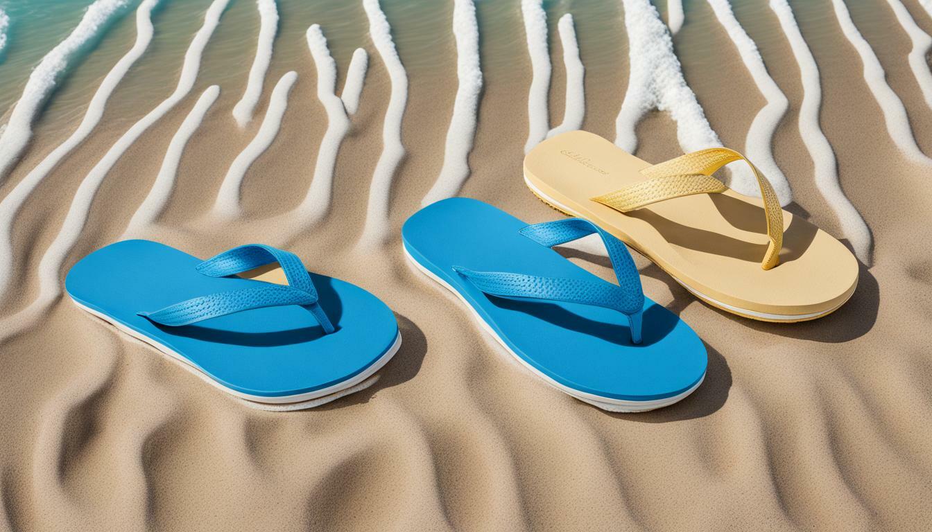 Flip-flops with foam footbeds vs. Cross-strap slippers