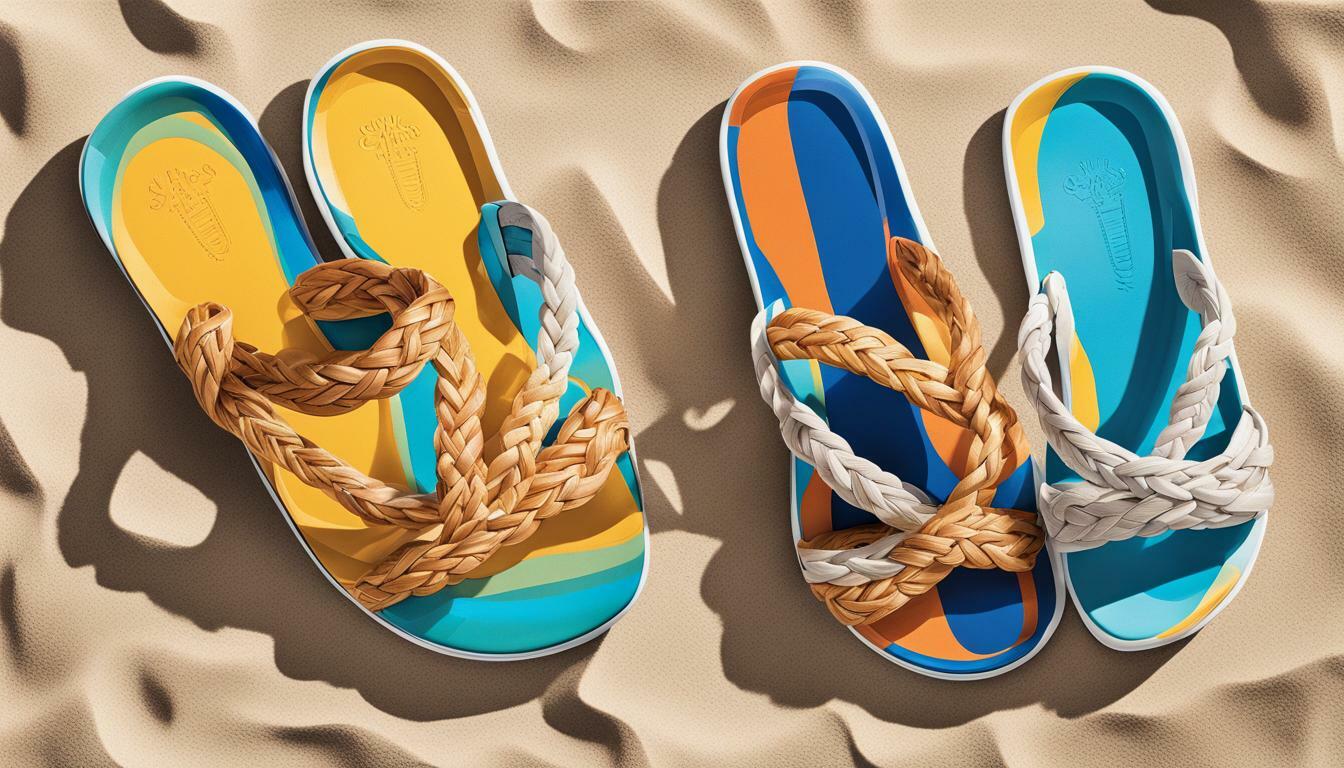 Slide sandals with braided soles vs. Flip-flops with braided soles