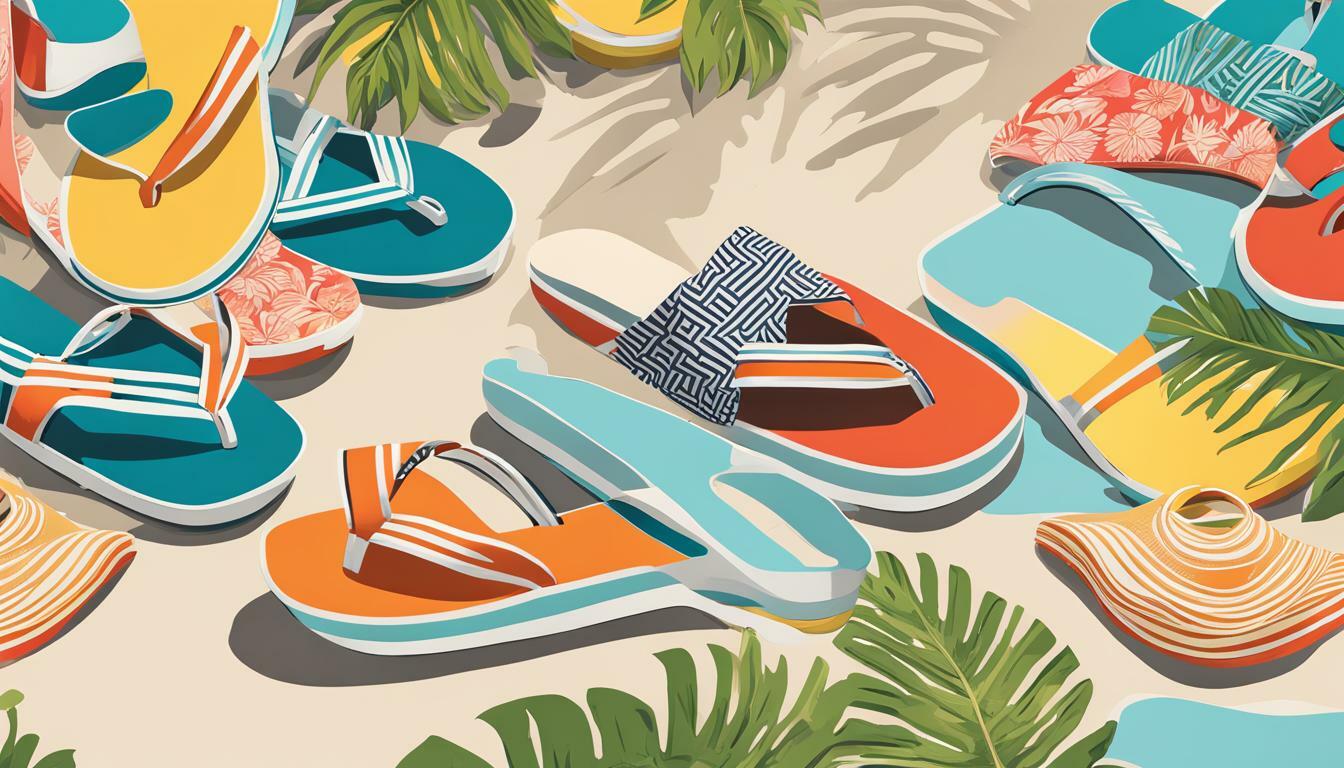 Slide sandals with retro vibes vs. Flip-flops with retro vibes