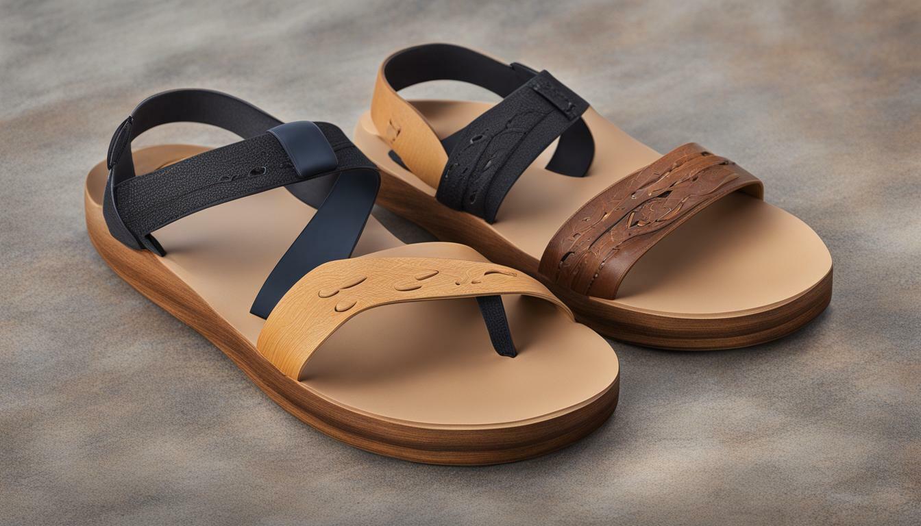 Slide sandals with wooden soles vs. Flip-flops with wooden soles